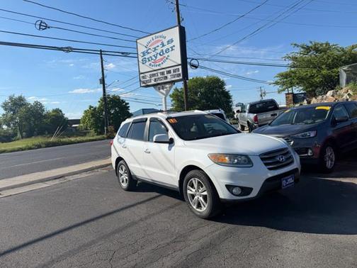 White 2012 Hyundai SANTA FE Limited
