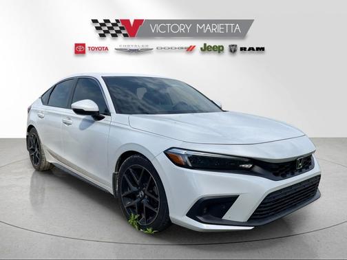 Platinum White 2022 Honda Civic Sport Touring