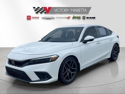 Platinum White 2022 Honda Civic Sport Touring