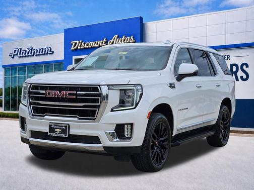 White Frost Tricoat 2021 GMC Yukon SLT