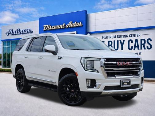 White Frost Tricoat 2021 GMC Yukon SLT
