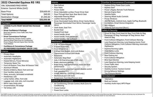 2022 Chevrolet Equinox FWD RS