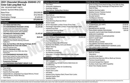 2021 Chevrolet Silverado 3500 LTZ