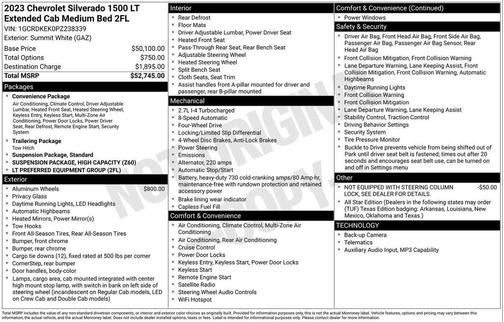Summit White 2023 Chevrolet Silverado 1500 LT