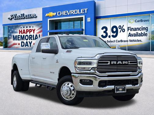 Bright White Clearcoat 2024 RAM 3500 Laramie Mega Cab 4x4 6'4' Box