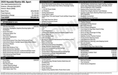 2025 Hyundai ELANTRA Sport
