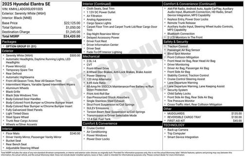2025 Hyundai ELANTRA SE