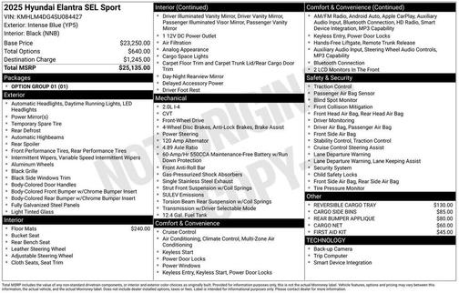 2025 Hyundai ELANTRA Sport