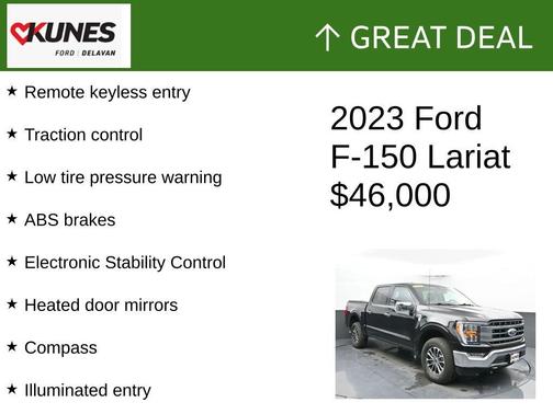 Agate Black Metallic 2023 Ford F-150 LARIAT- BUILT MOTOR-CLUTCH PACKS TRANSMISSION