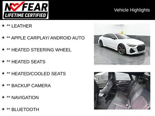 Glacier White Metallic 2021 Audi RS 7 4.0T quattro