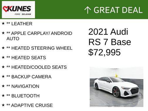 Glacier White Metallic 2021 Audi RS 7 4.0T quattro