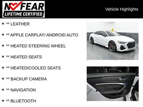 Glacier White Metallic 2021 Audi RS 7 4.0T quattro