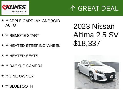 Brilliant Silver Metallic 2023 Nissan Altima 2.5 SV