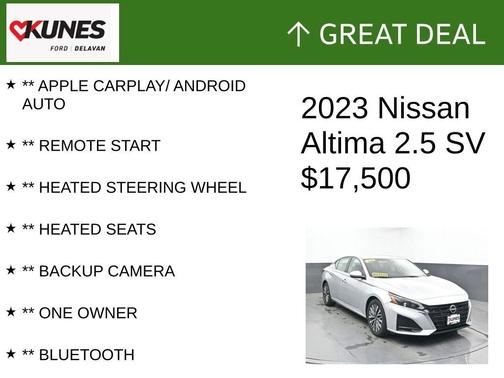 Brilliant Silver Metallic 2023 Nissan Altima 2.5 SV