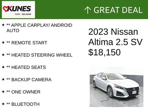 Brilliant Silver Metallic 2023 Nissan Altima 2.5 SV