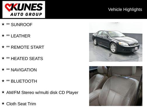 Black 2011 Chevrolet Impala LT