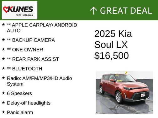 Mars Orange 2025 Kia Soul LX