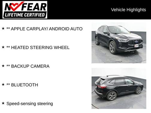 Agate Black Metallic 2025 Ford Escape ST-Line