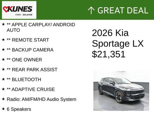 Gray Metallic 2026 Kia Sportage LX