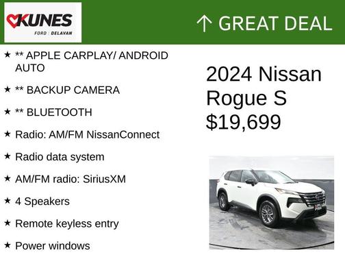 Glacier White 2024 Nissan Rogue S
