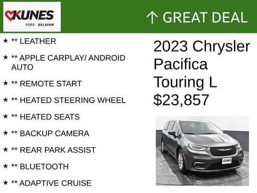 Granite Crystal Clearcoat Metallic 2023 Chrysler Pacifica Touring-L