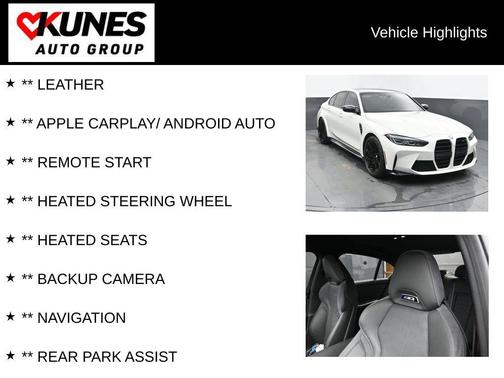 Alpine White 2023 BMW M3 Competition xDrive
