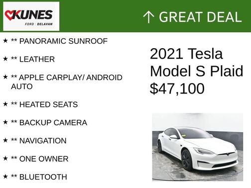 Pearl White Multi 2021 Tesla Model S Plaid