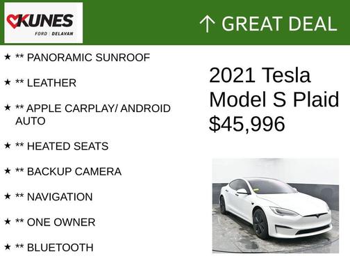 Pearl White Multi 2021 Tesla Model S Plaid