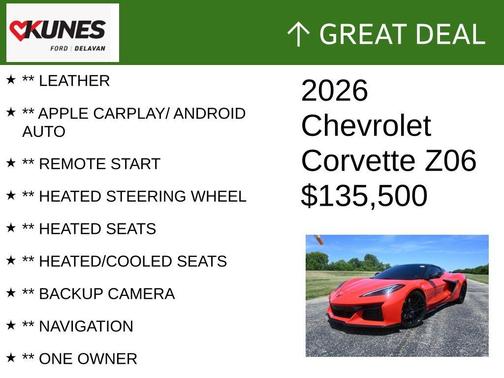 Torch Red 2026 Chevrolet Corvette Z06