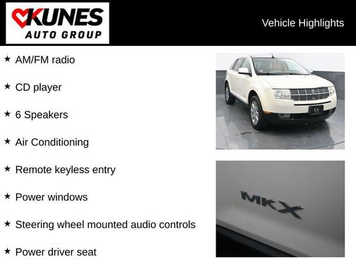 2007 Lincoln MKX Base (300A)