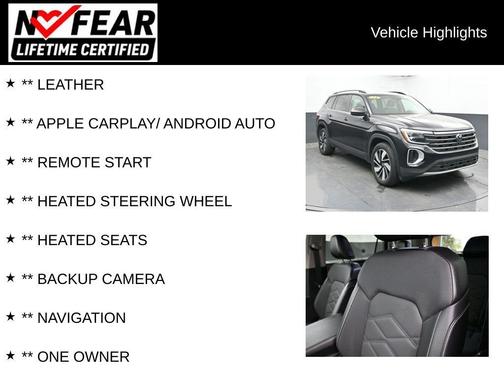 Deep Black Pearl Effect 2024 Volkswagen Atlas 2.0T SE
