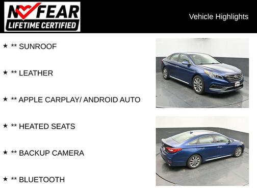 Lakeside Blue 2016 Hyundai SONATA Limited
