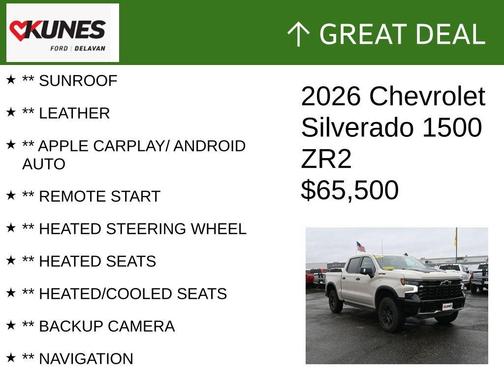 White Sand 2026 Chevrolet Silverado 1500 ZR2
