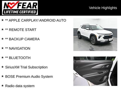 Summit White 2025 Chevrolet Trailblazer LT