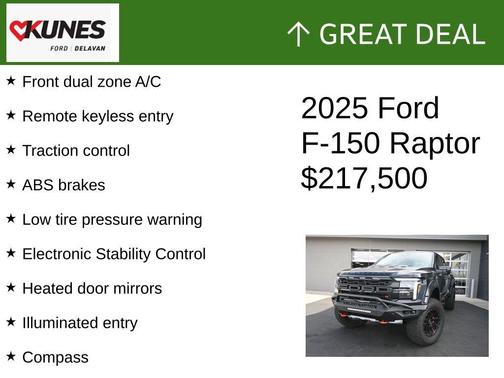 Black Metallic 2025 Ford F-150 Raptor