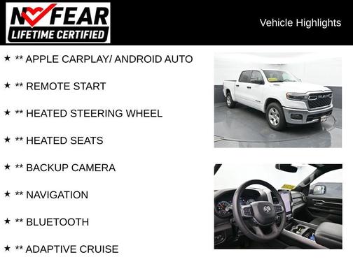 Bright White Clearcoat 2025 RAM 1500 Big Horn/Lone Star