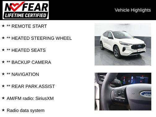 White 2024 Ford Escape ST-Line