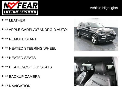 Black Metallic 2022 Ford Explorer Limited