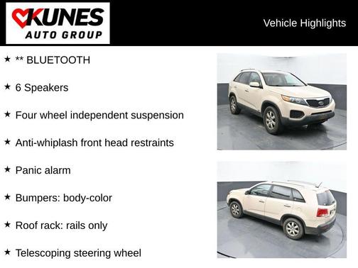 White Sand Beige 2012 Kia Sorento LX