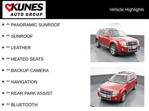Sangria Red Metallic 2010 Ford Escape Limited