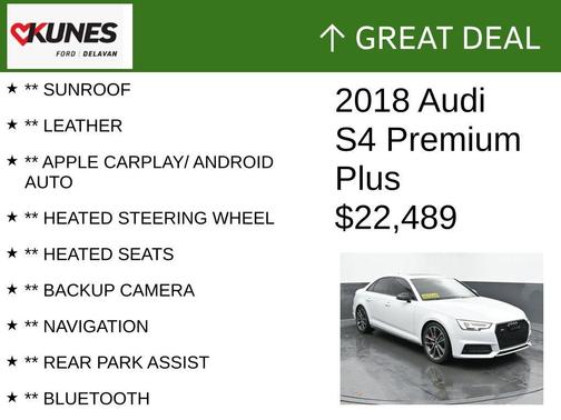 2018 Audi S4 3.0T Premium Plus