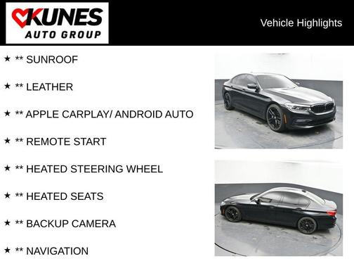 Black Sapphire Metallic 2017 BMW 540 i xDrive