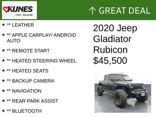 Black Clearcoat 2020 Jeep Gladiator Rubicon