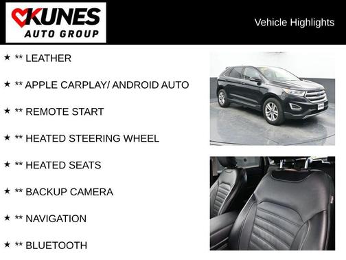 Shadow Black 2017 Ford Edge SEL