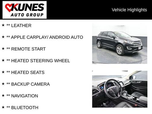 Shadow Black 2017 Ford Edge SEL