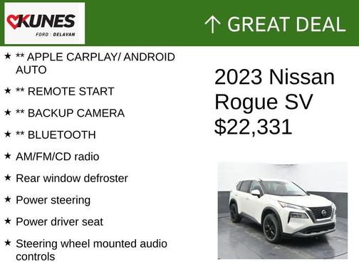 White 2023 Nissan Rogue SV