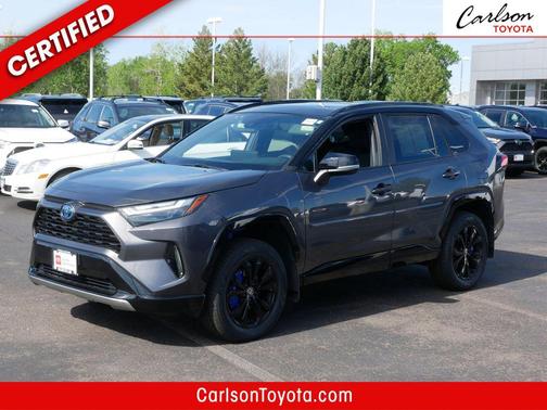 Magnetic Gray Metallic/Midnight Black Metallic 2024 Toyota RAV4 Hybrid SE