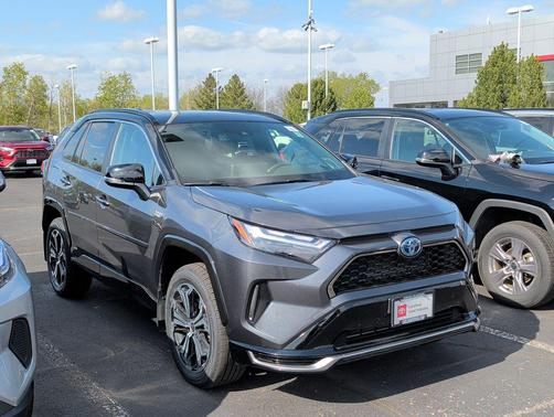 Silver Sky Metallic/Midnight Black Metallic 2023 Toyota RAV4 Prime XSE