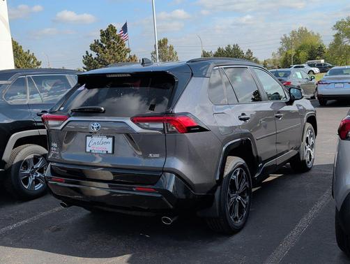 Silver Sky Metallic/Midnight Black Metallic 2023 Toyota RAV4 Prime XSE