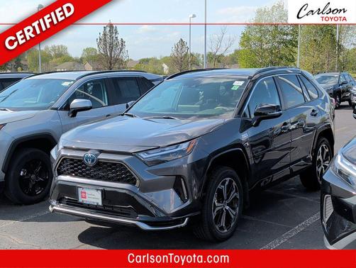 Silver Sky Metallic/Midnight Black Metallic 2023 Toyota RAV4 Prime XSE